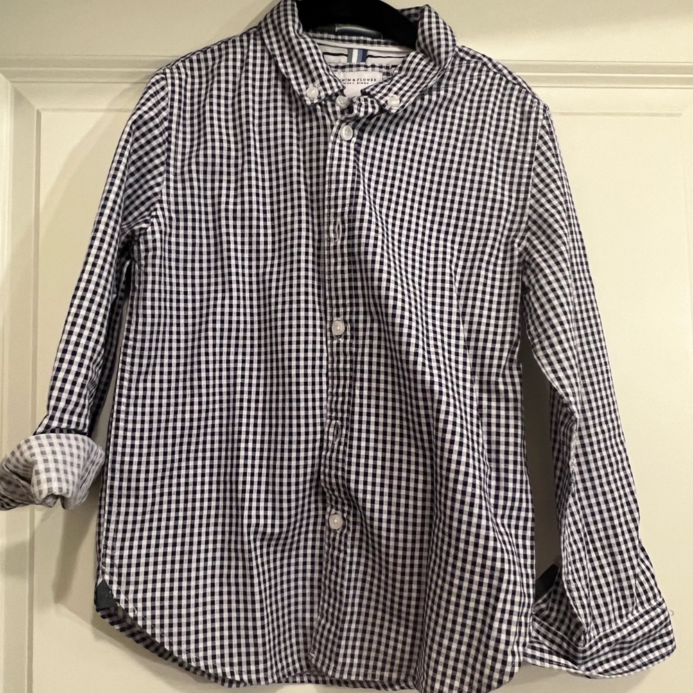 Boys gingham button down